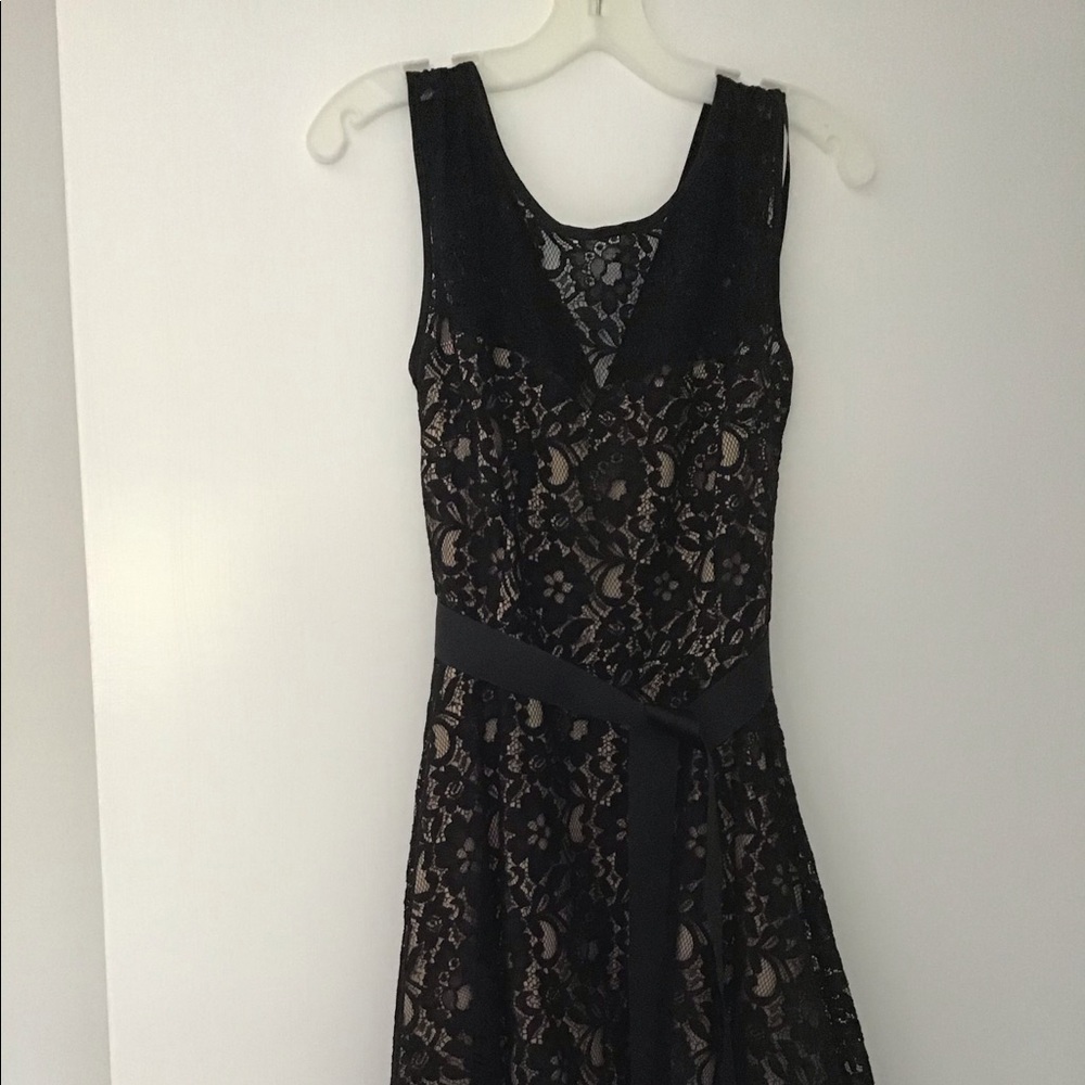 Betsy & Adam black lace tulle dress/ Size 12 - Picture 5 of 8